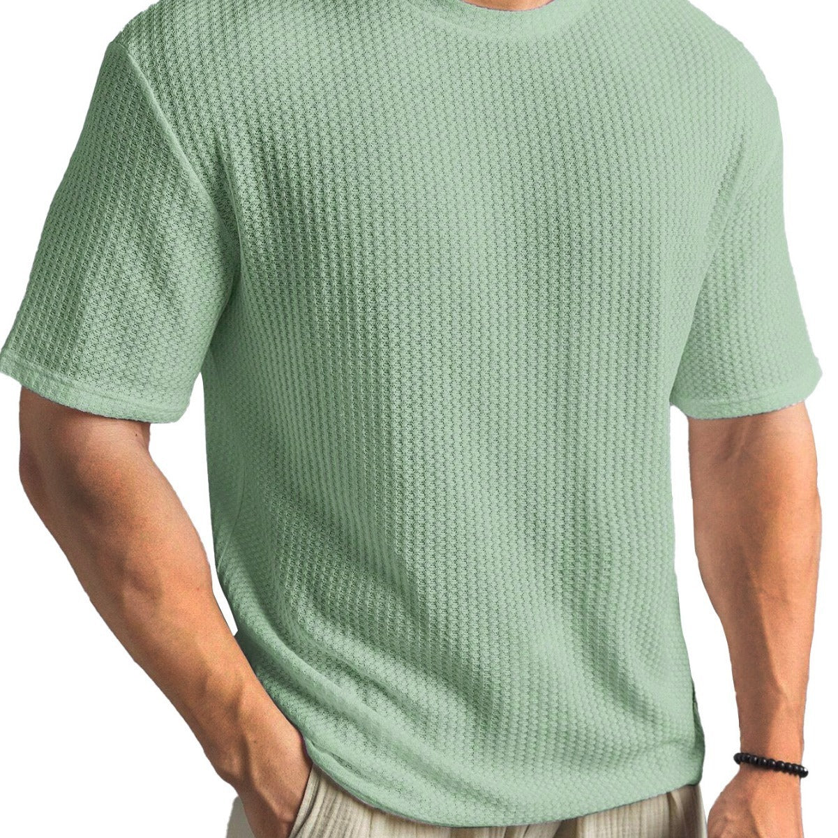 Casual Versatile Solid Color Men's Summer T-shirt